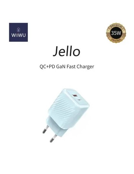 Jello – Cargador Rápido GaN 35W PD&QC (A+C)