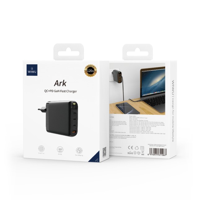 CARGADOR 120W QC+PD GAN