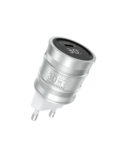 Barrel – Cargador Rápido GaN 30W PD con Pantalla Digital