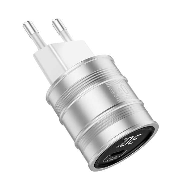Barrel – Cargador Rápido GaN 30W PD con Pantalla Digital