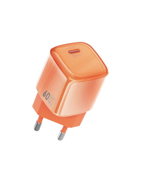 Cargador rápido GaN de 60 W con USB-C AVS (Naranja)