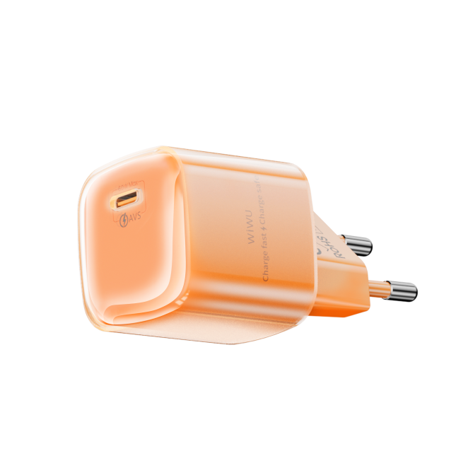 60 W GaN Fast Charger with USB-C AVS (Orange)