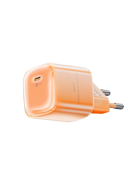 Cargador rápido GaN de 60 W con USB-C AVS (Naranja)