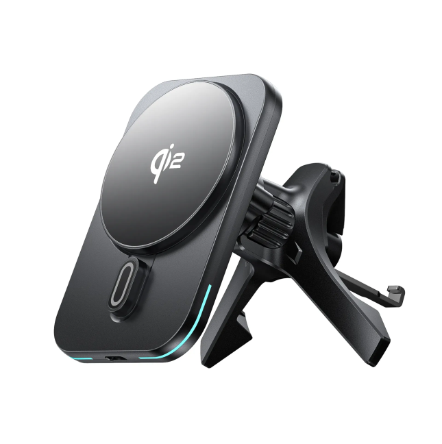 MagSafe Wireless Car Charger Stand Mag Series Qi2.0 Black