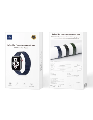 38/40/41mm Correa Azul Carbono iWatch