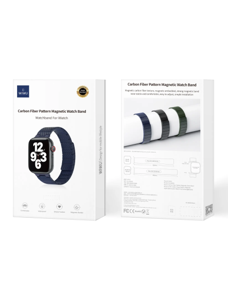 38/40/41mm Correa Azul Carbono iWatch