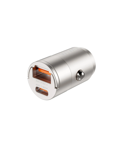 Cargador de coche USB-A y USB-C de 30W Nano