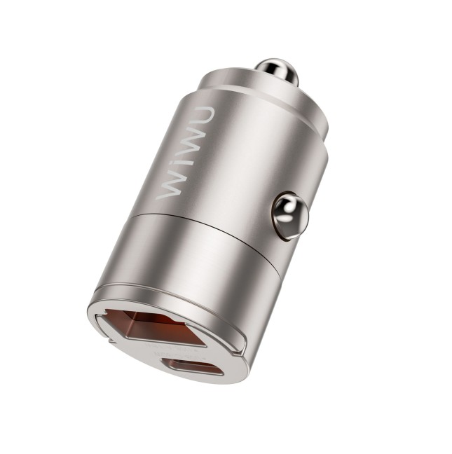 Cargador de coche USB-A y USB-C de 30W Nano