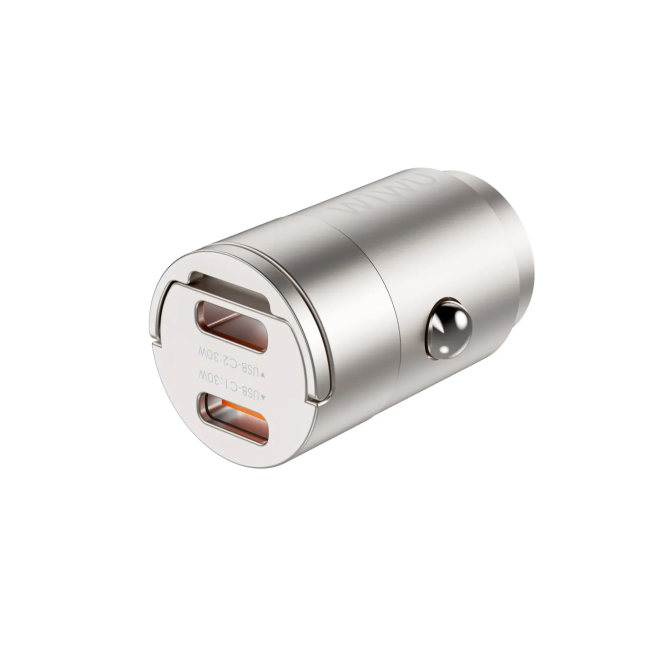 Cargador de coche 2 USB-C de 30 W Nano