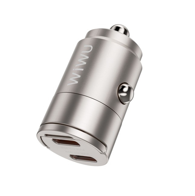 Cargador de coche 2 USB-C de 30 W Nano