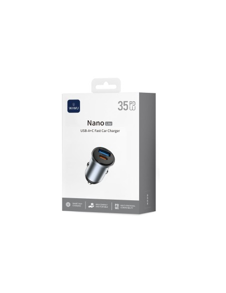 35W Nano Lite A+C Fast Car Charger Grey