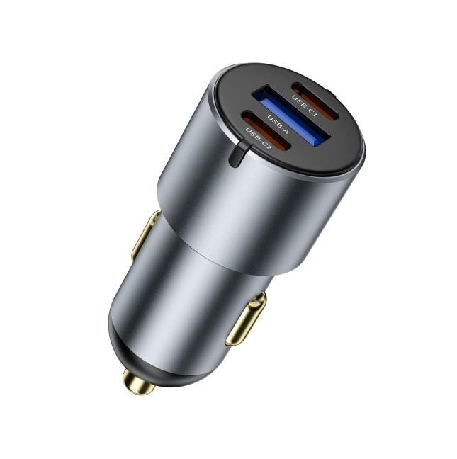 Cargador de coche USB-A Y 2 USB-C de 60W Nano Pro