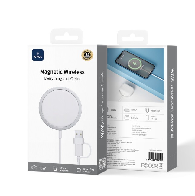 Cargador Inalámbrico Magnético Qi2.0