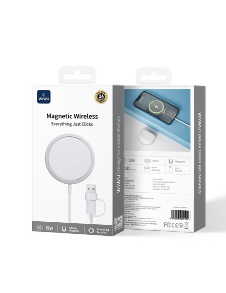 Cargador Inalámbrico Magnético Qi2.0