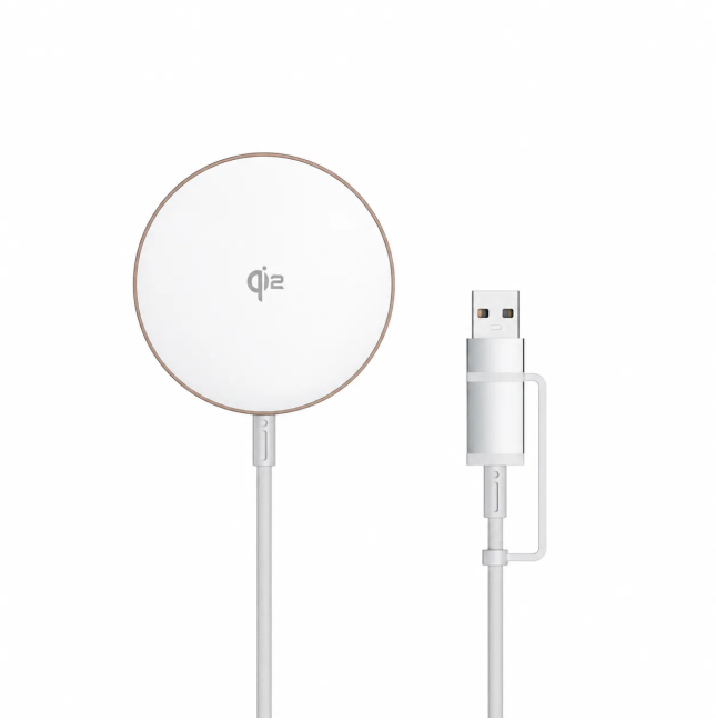 Cargador Inalámbrico Qi 2.0 USB-A y USB-C