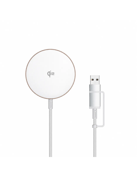 Qi 2.0 Wireless Charger with USB-A and USB-C