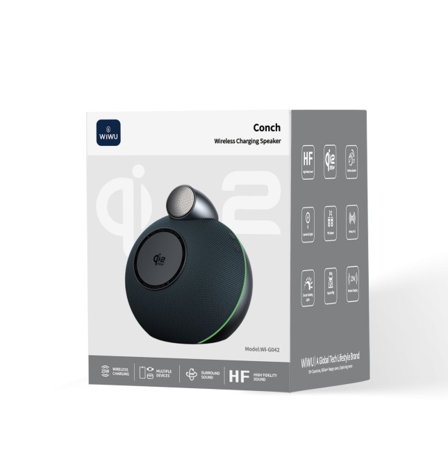 Conch Wireless Charging Speaker Qi2.2 25W - Black