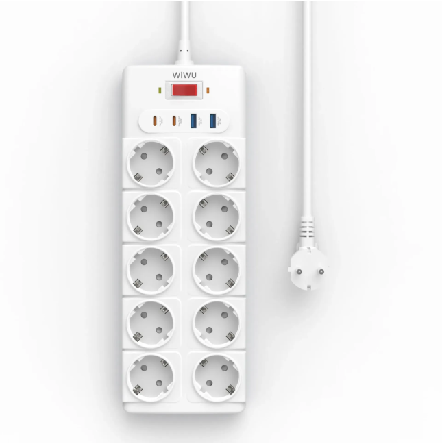 Regleta de Enchufes GaN 14 en 1 con USB-C PD 20 W y 10 Tomas