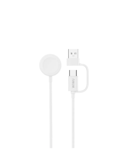 Wireless charge Carga Magnético 2 en 1 USB-A y C para Apple Watch