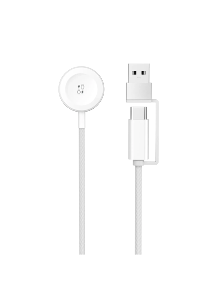 Wireless Charge Carga Magnético 2 en1 USB-A y C para Apple Watch