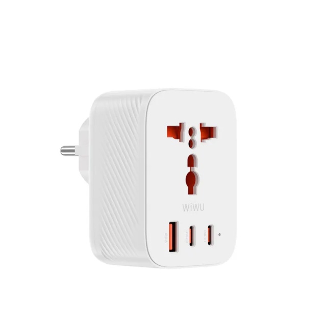 Universal 30W GaN Plug Adapter with 2 USB-C and 1 USB-A Power Cube