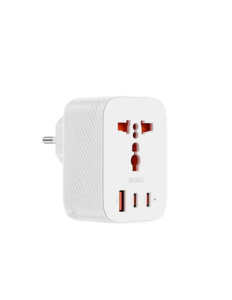 Universal 30W GaN Plug Adapter with 2 USB-C and 1 USB-A Power Cube