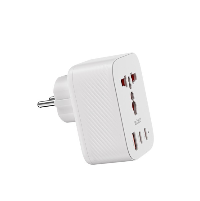 Universal 30W GaN Plug Adapter with 2 USB-C and 1 USB-A Power Cube