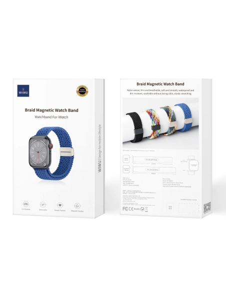 38/40/41mm Correa Azul Trenzada Apple Watch