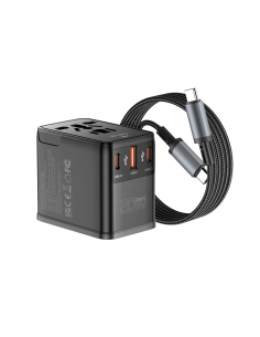 Adaptador Enchufe Universal GaN 20 W con Cable USB-C (1 m) | WiWU