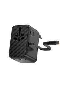 Adaptador Enchufe Universal GaN 70 W Cable USB-C Retráctil | WiWU