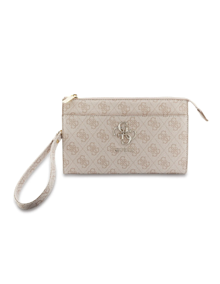 Bolso de mano GUESS con logotipo 4G, muñequera y correa larga ajustable (Rosa)