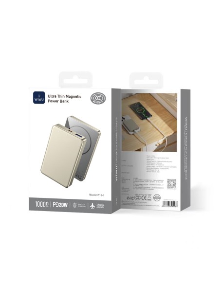 Powerbank Ultrafino de 5000mAh Dorado