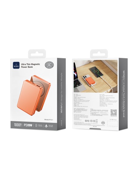 Powerbank Ultrafino 5000mAh Naranja