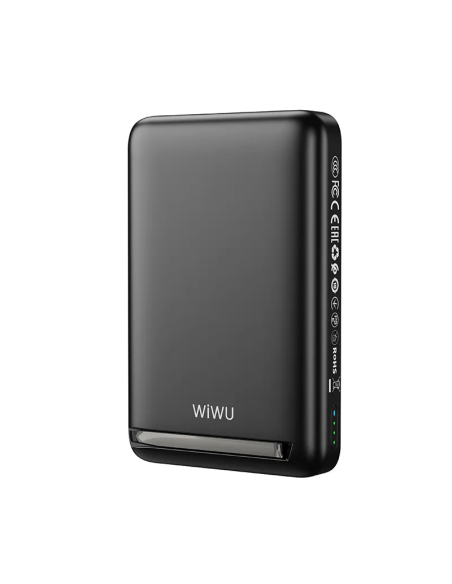 20W 10,000 mAh Magnetic Power Bank with Integrated Stand Black