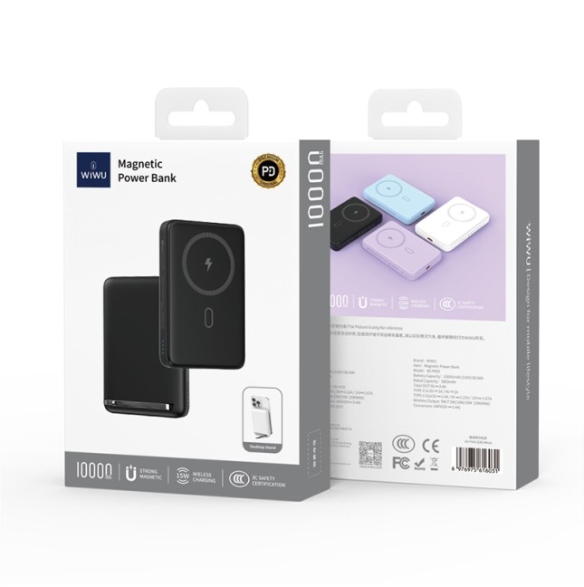 Powerbank con Magsafe de 10.000 mAh  20W Soporte Integrado Negro