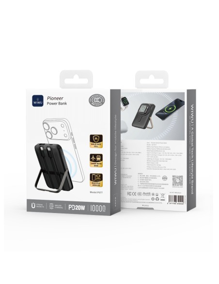 10,000mAh 3-in-1 MagSafe Power Bank with Stand Pioneer (Black)