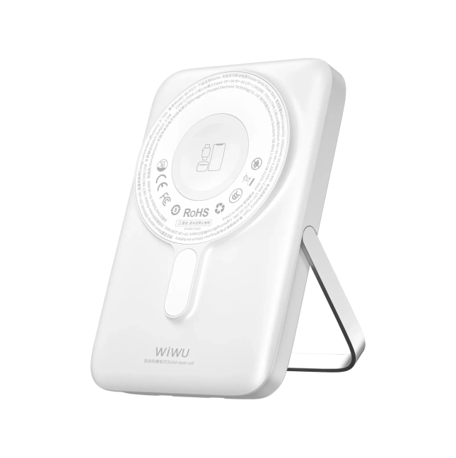 Power Bank MagSafe 3 en 1 de 10.000 mAh con Soporte Pioneer (Blanco)