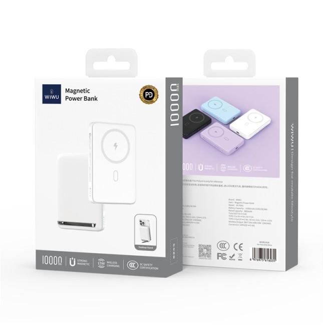 Powerbank Magsafe 10000 mAh 20W con Soporte Integrado Blanco