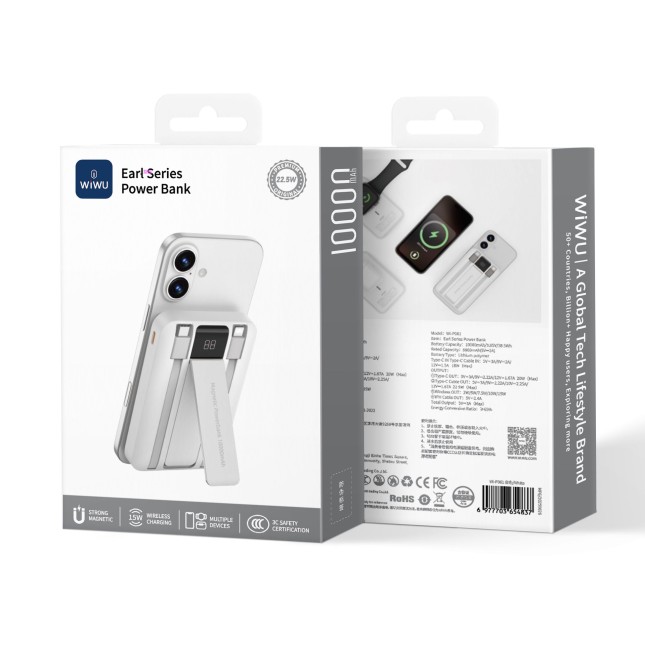 Powerbank de 10000mAh y 22.5W Blanco
