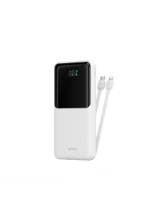 Power Bank 10000 mAh 22.5W con cables integrados Essen (Blanco)