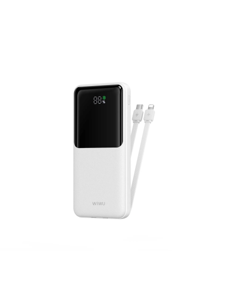 22.5W 10,000mAh Power Bank with Built-in Cables Essen (White)
