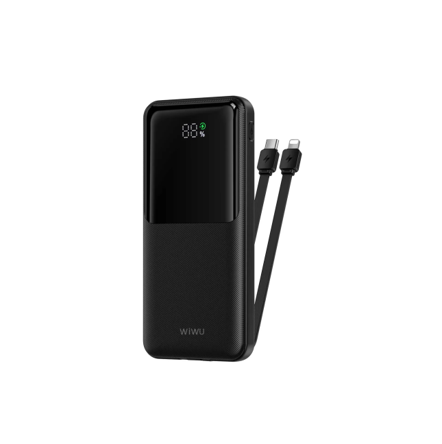 Power Bank 10000 mAh 22.5W con cables integrados Essen (Negro)