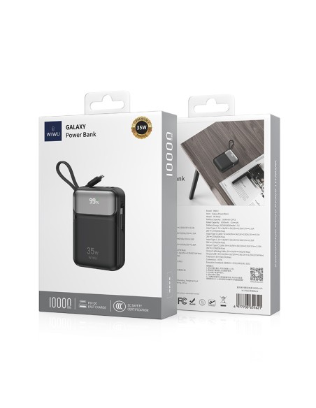 Power Bank de 10000mAh y 35W Negro
