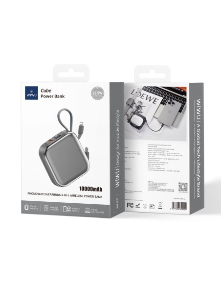 Powerbank Titanio de 10000 mAh 22.5W Negro