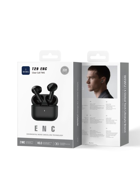 Auriculares TWS ENC T29 Negro