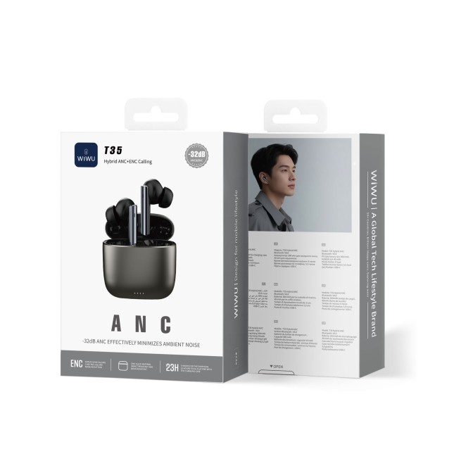 Auriculares T35 Plata Oscuro