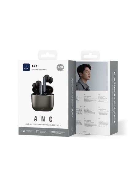Auriculares T35 Plata Oscuro