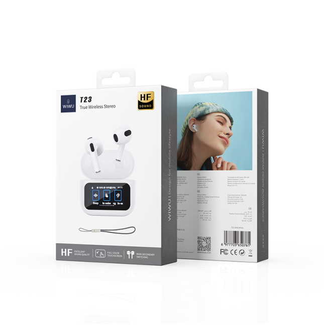 Auriculares TWS T23 con pantalla digital