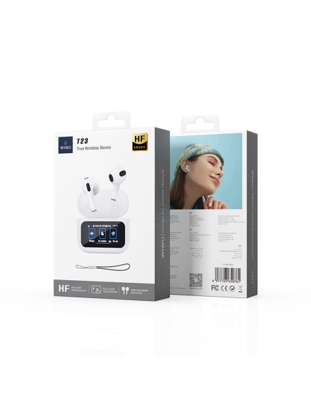 Auriculares TWS T23 con pantalla digital