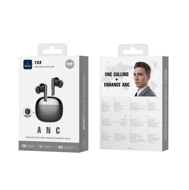 T33 ANC Pro Wireless Headphones – Active Noise Cancellation